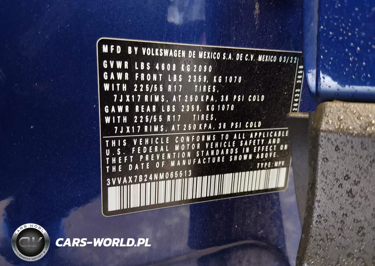 2022 Volkswagen Taos 1.5T S VIN:3VVAX7B24NM065513 - 9