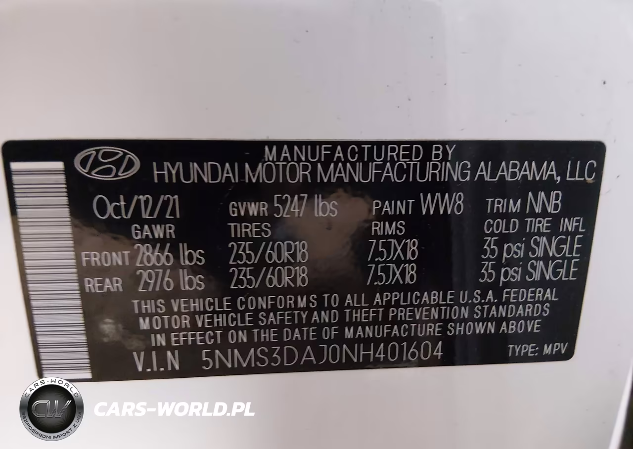 2022 Hyundai Santa Fe Sel VIN:5NMS3DAJ0NH401604 - 9