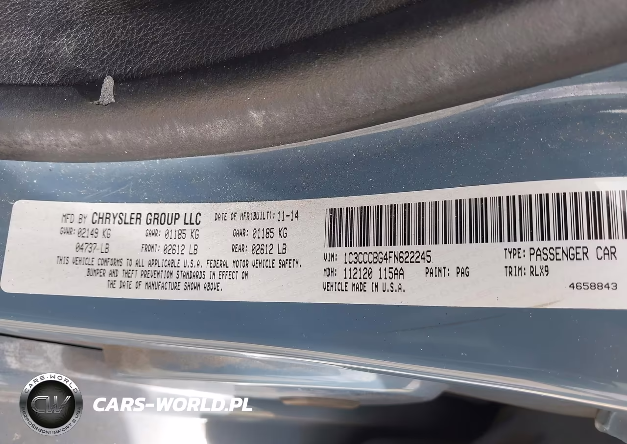 2015 Chrysler 200 S VIN:1C3CCCBG4FN622245 - 9