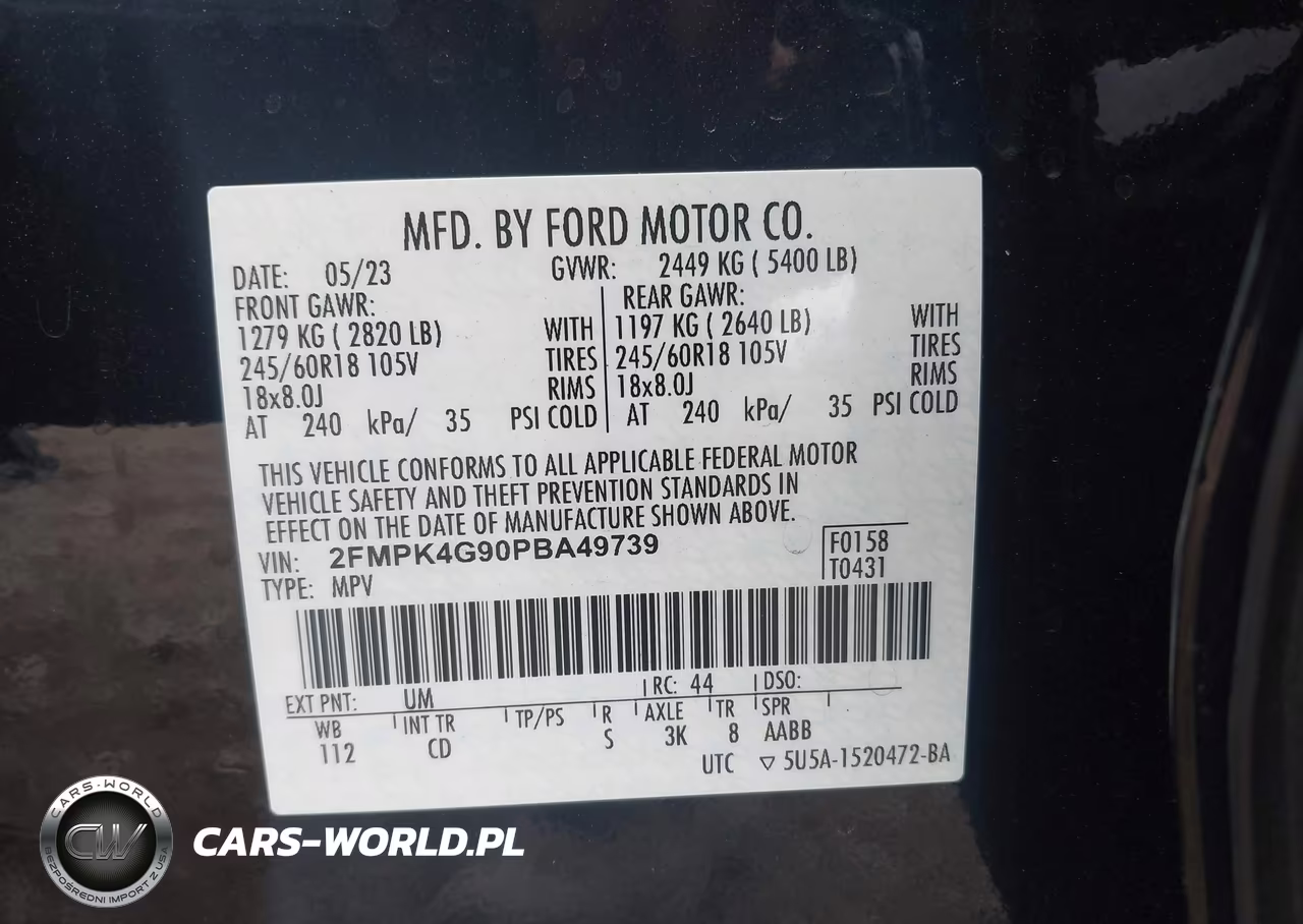 2023 Ford Edge Se VIN:2FMPK4G90PBA49739 - 9