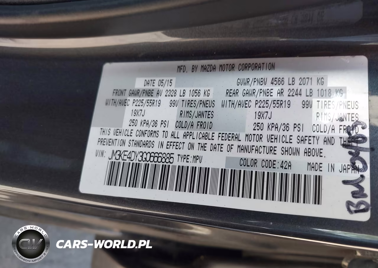 2016 Mazda Cx-5 Grand Touring VIN:JM3KE4DY3G0666885 - 9
