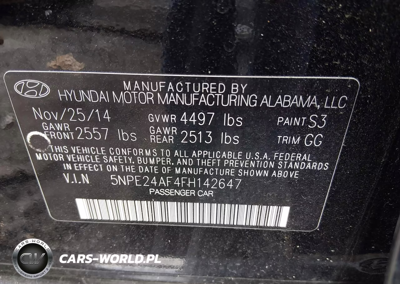 2015 Hyundai Sonata Se VIN:5NPE24AF4FH142647 - 9