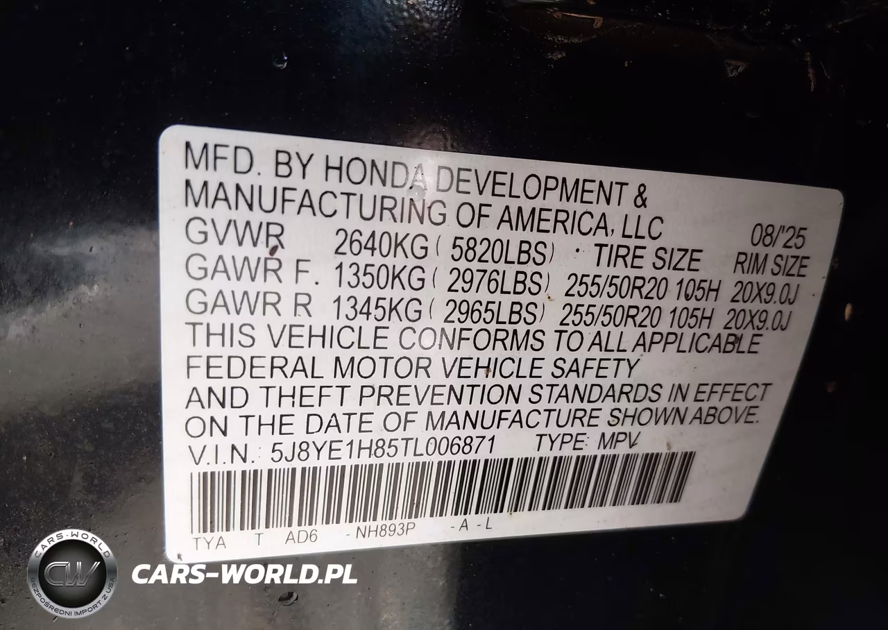 2026 Acura Mdx Advance Package VIN:5J8YE1H85TL006871 - 9