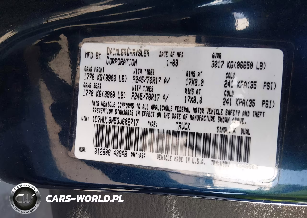2003 Dodge Ram 1500 Slt-Laramie-St VIN:1D7HU18N53J602717 - 9