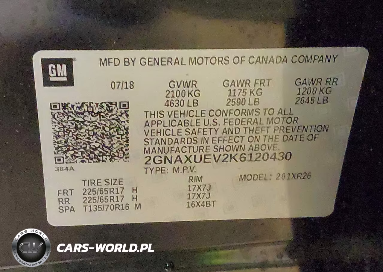 2019 Chevrolet Equinox Lt VIN:2GNAXUEV2K6120430 - 9