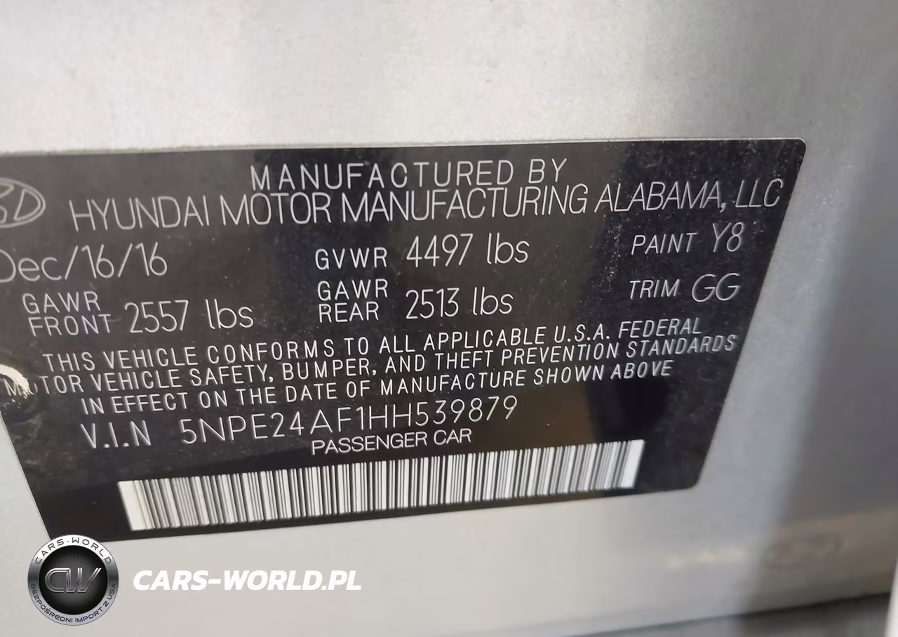 2017 Hyundai Sonata Se VIN:5NPE24AF1HH539879 - 9
