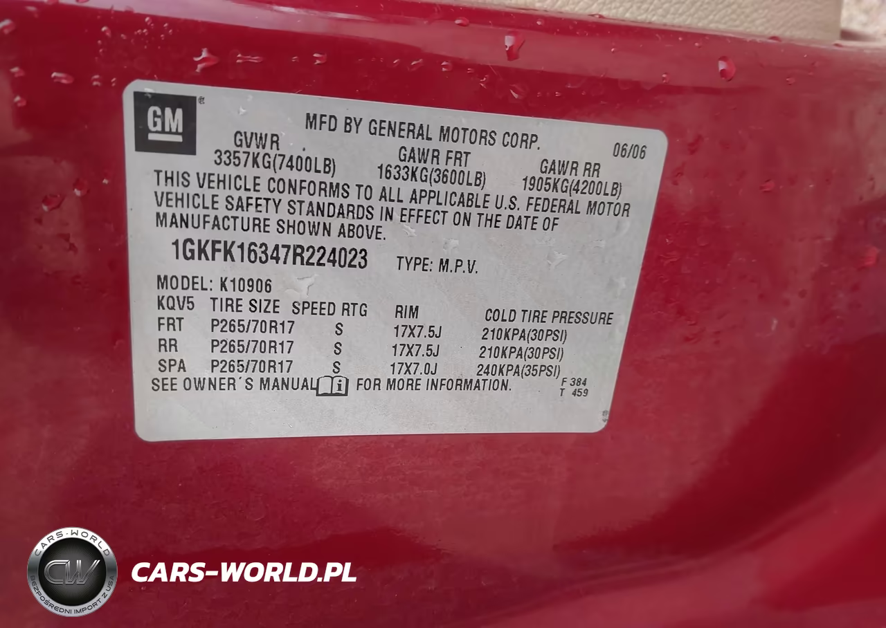 2007 GMC Yukon Xl 1500 Slt VIN:1GKFK16347R224023 - 9
