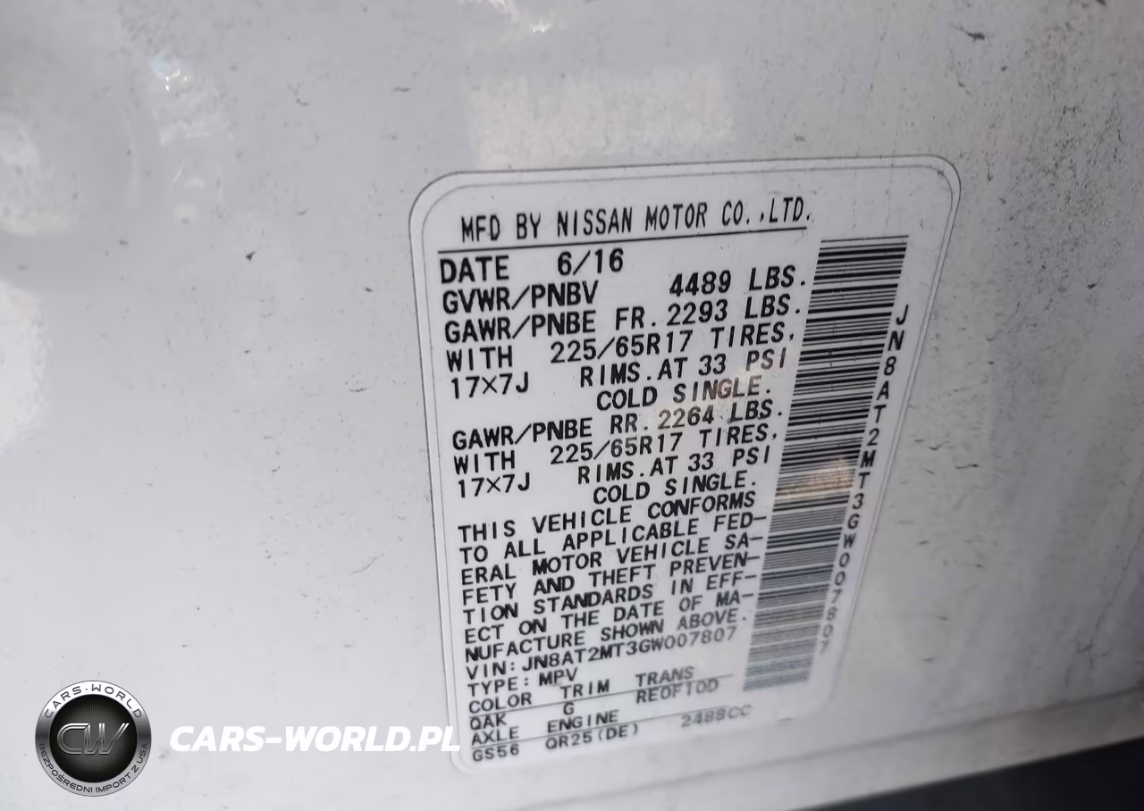 2016 Nissan Rogue S VIN:JN8AT2MT3GW007807 - 9