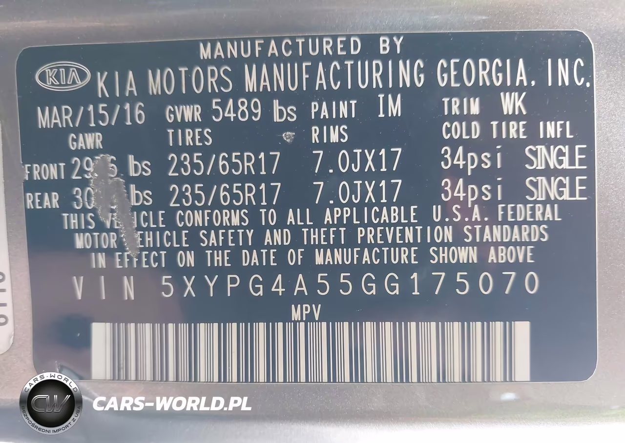 2016 Kia Sorento Lx V6 VIN:5XYPG4A55GG175070 - 8