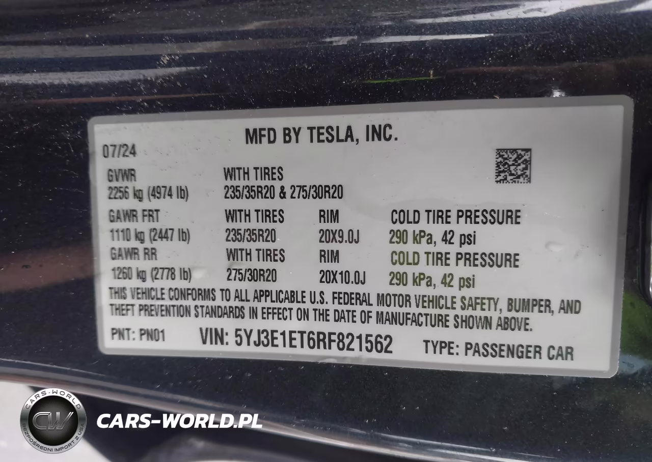2024 Tesla Model 3 Performance All-Wheel Drive VIN:5YJ3E1ET6RF821562 - 9