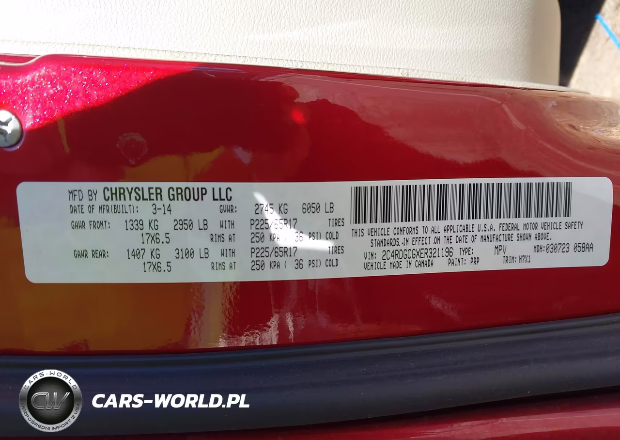 2014 Dodge Grand Caravan Sxt VIN:2C4RDGCGXER321196 - 9