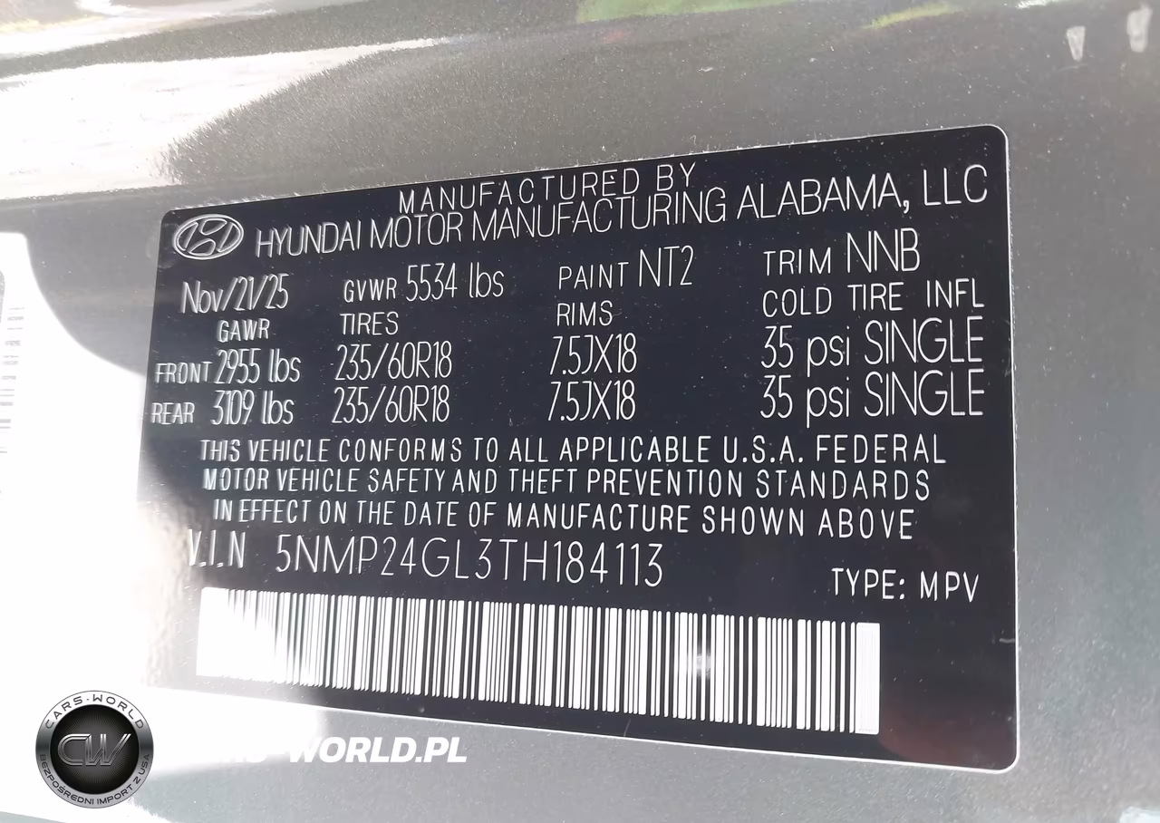 2026 Hyundai Santa Fe Sel VIN:5NMP24GL3TH184113 - 9