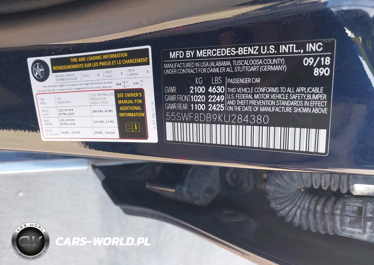 2019 Mercedes-Benz C 300 VIN:55SWF8DB9KU284380 - 9