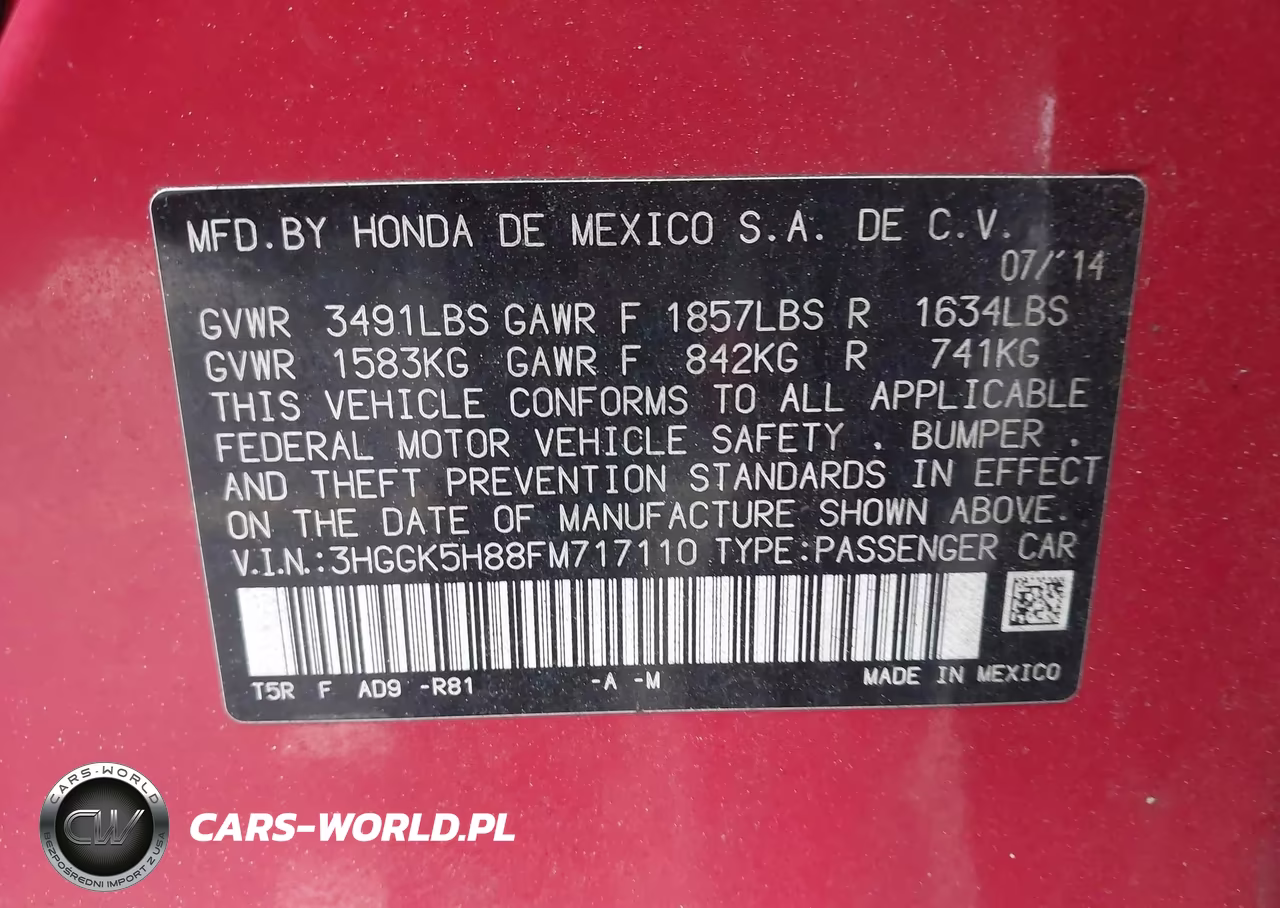 2015 Honda Fit Ex-Ex-L VIN:3HGGK5H88FM717110 - 9