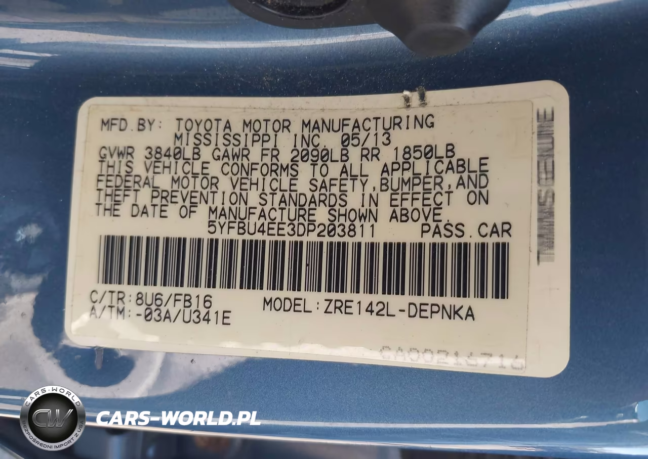 2013 Toyota Corolla Le VIN:5YFBU4EE3DP203811 - 9