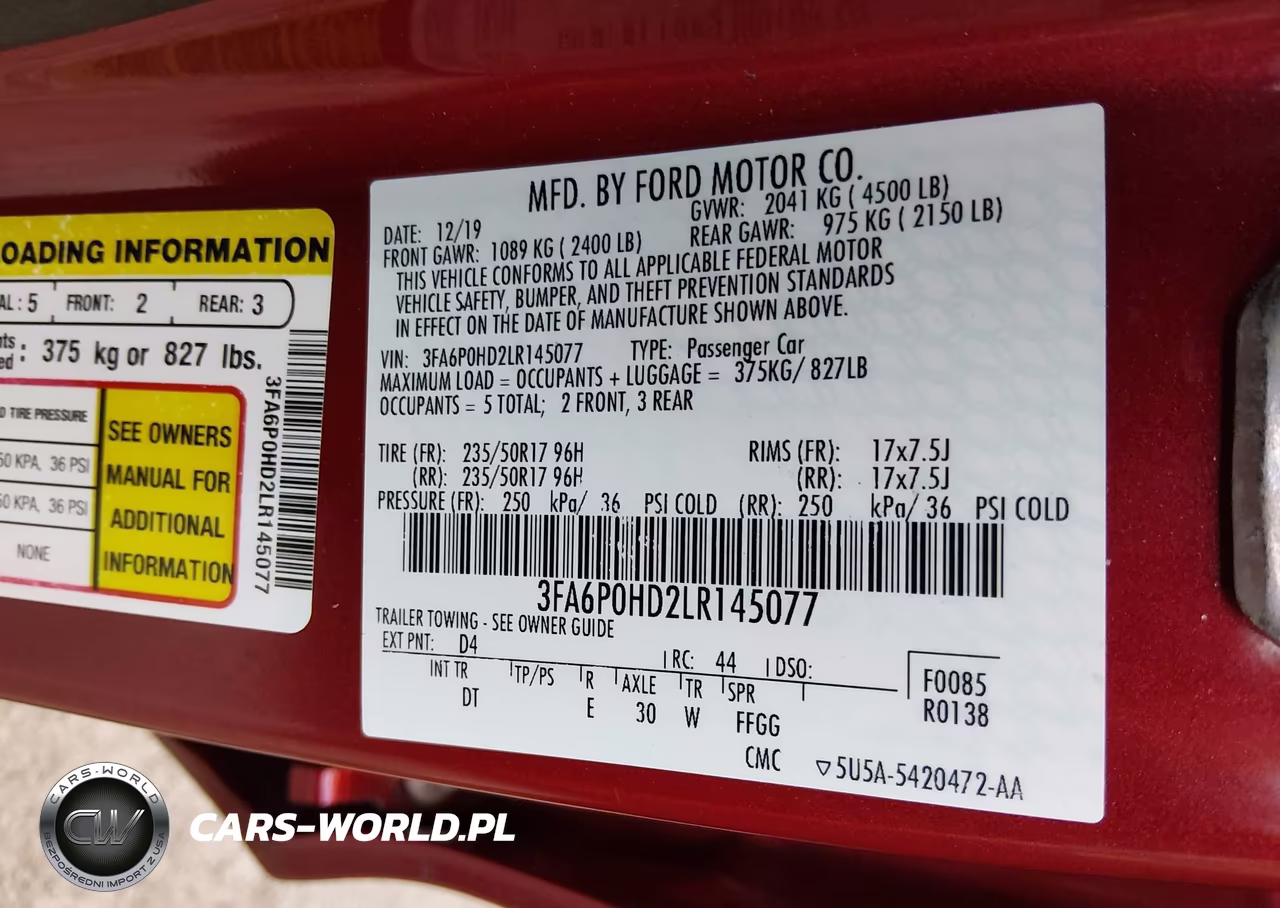 2020 Ford Fusion Se VIN:3FA6P0HD2LR145077 - 9