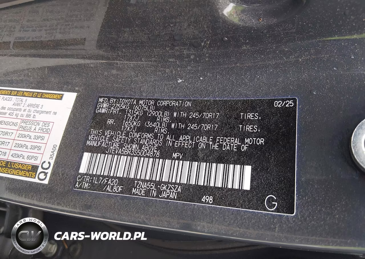 2025 Toyota 4Runner Sr5 VIN:JTEVA5BR3S5004878 - 9