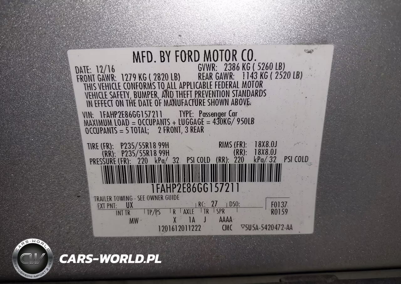 2016 Ford Taurus Sel VIN:1FAHP2E86GG157211 - 9