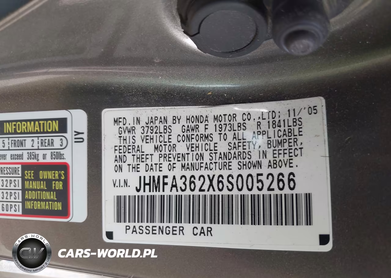 2006 Honda Civic Hybrid VIN:JHMFA362X6S005266 - 9