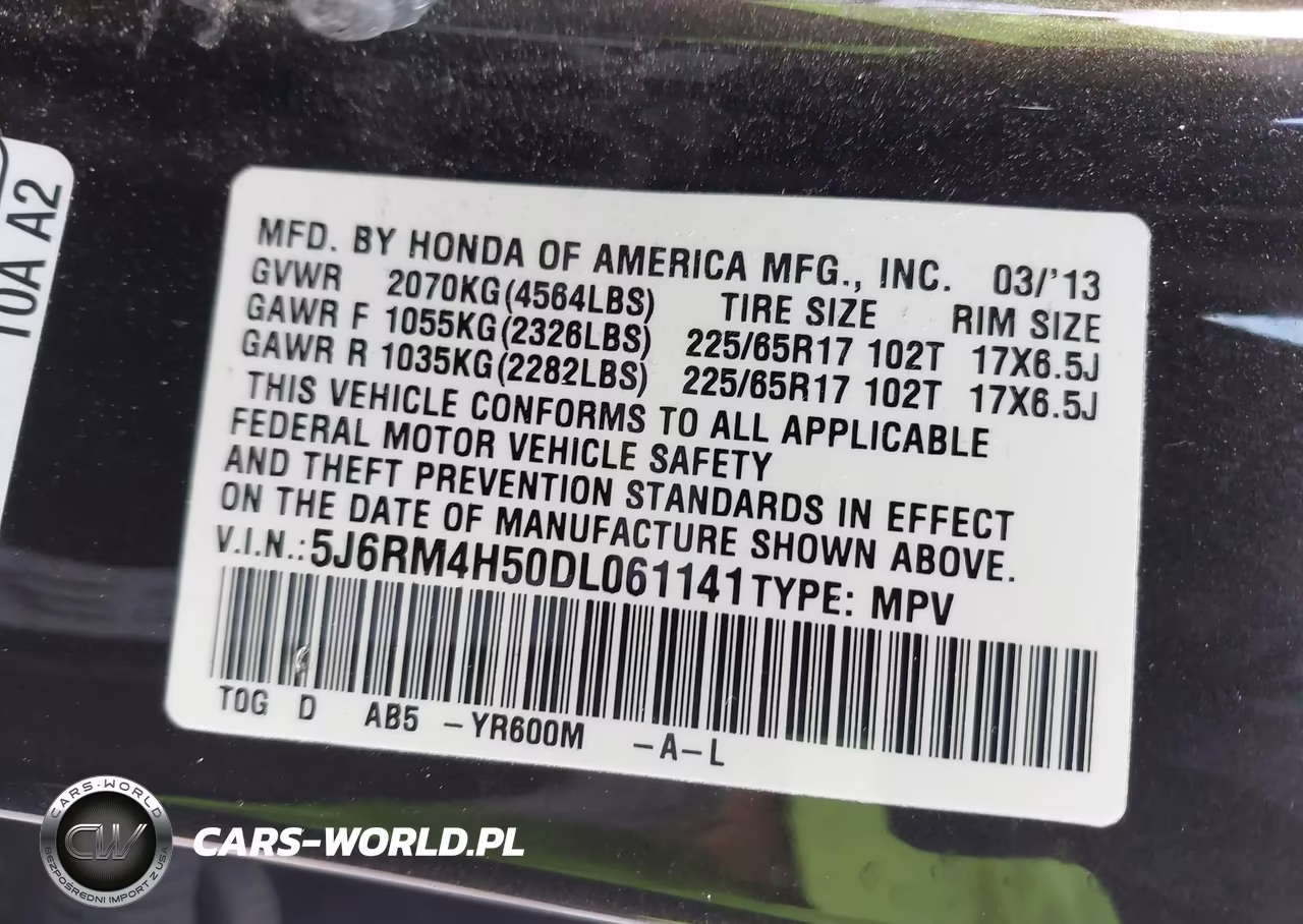 2013 Honda Cr-V Ex VIN:5J6RM4H50DL061141 - 9