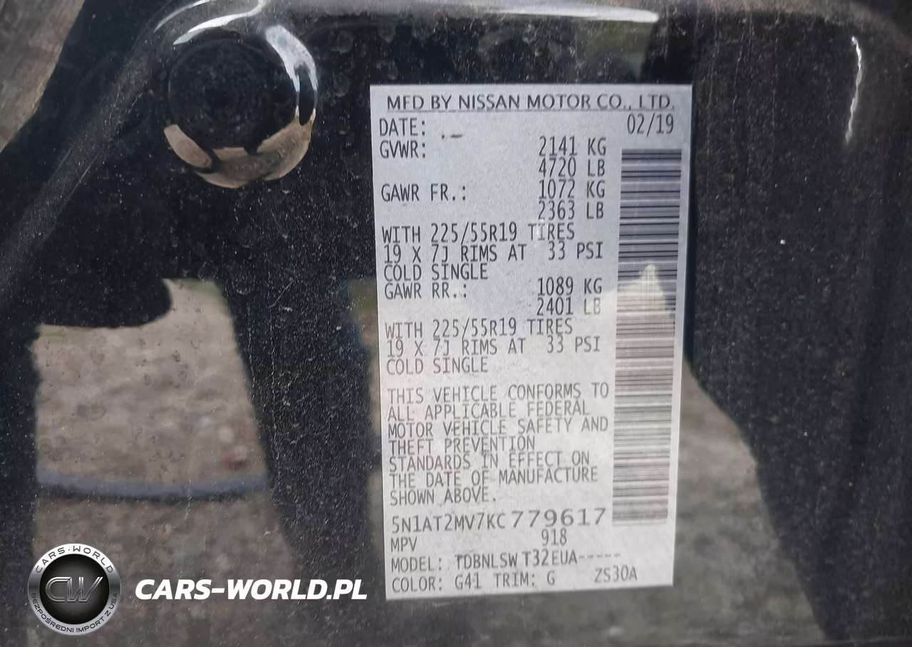 2019 Nissan Rogue Sl VIN:5N1AT2MV7KC779617 - 9