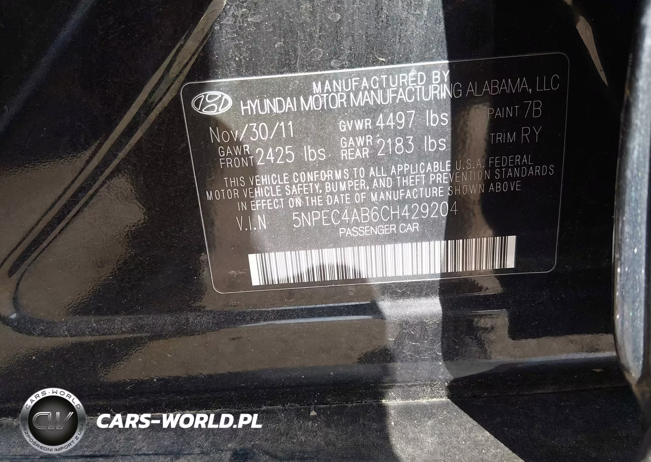 2012 Hyundai Sonata Se 2.0T VIN:5NPEC4AB6CH429204 - 9