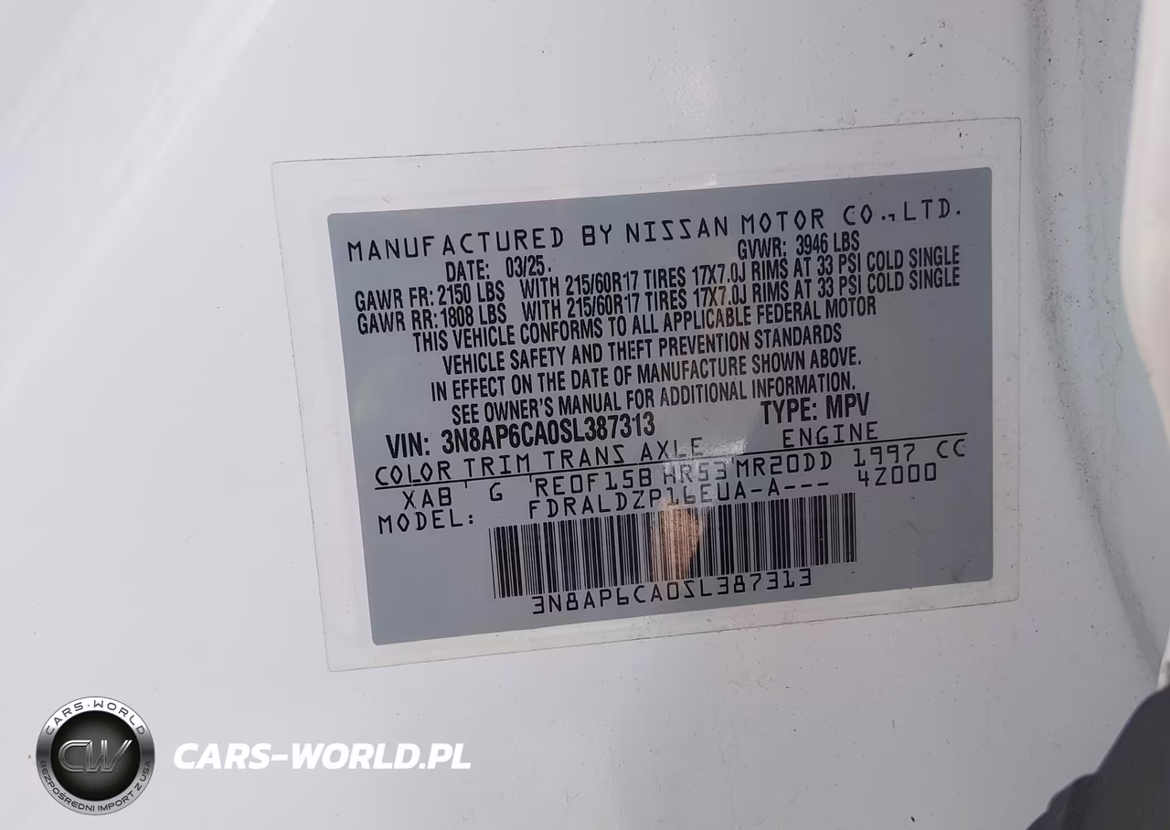 2025 Nissan Kicks Sv Fwd VIN:3N8AP6CA0SL387313 - 9