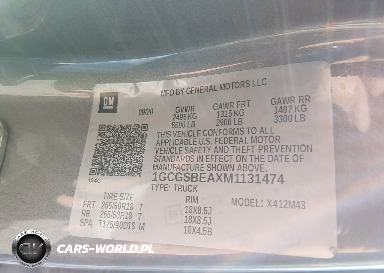 2021 Chevrolet Colorado 2Wd Short Box Wt VIN:1GCGSBEAXM1131474 - 9