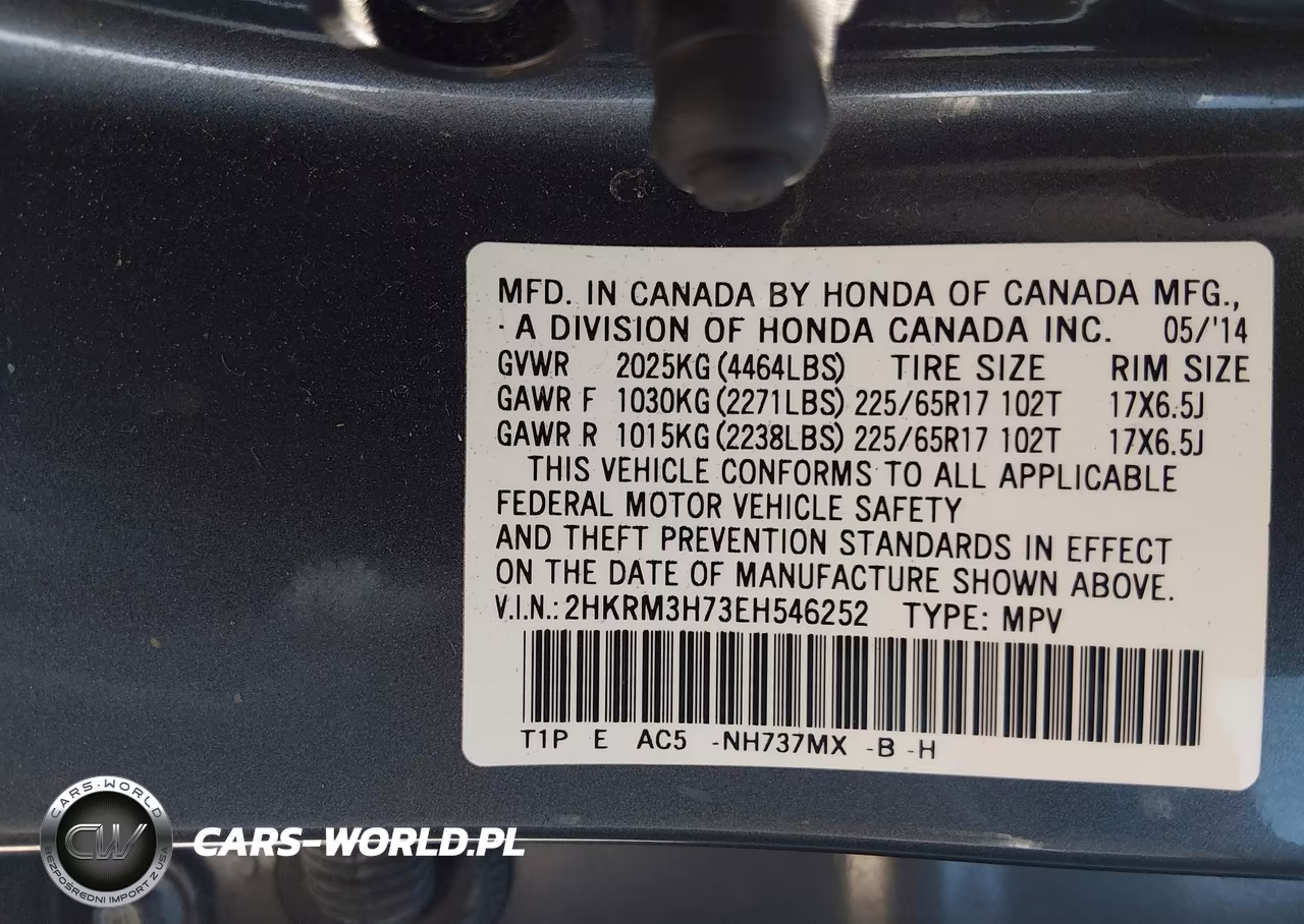 2014 Honda Cr-V Ex-L VIN:2HKRM3H73EH546252 - 9