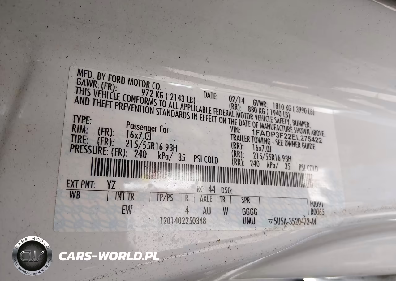 2014 Ford Focus Se VIN:1FADP3F22EL275422 - 9