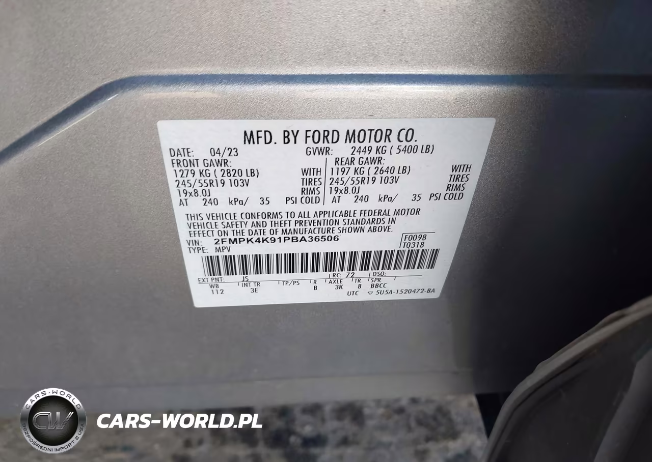 2023 Ford Edge Titanium VIN:2FMPK4K91PBA36506 - 9