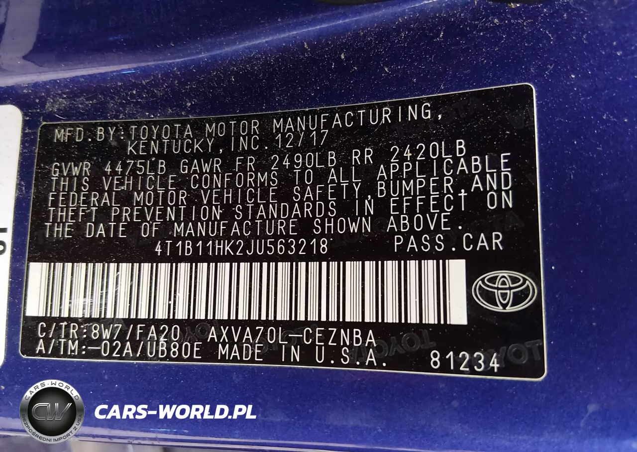 2018 Toyota Camry Le VIN:4T1B11HK2JU563218 - 9