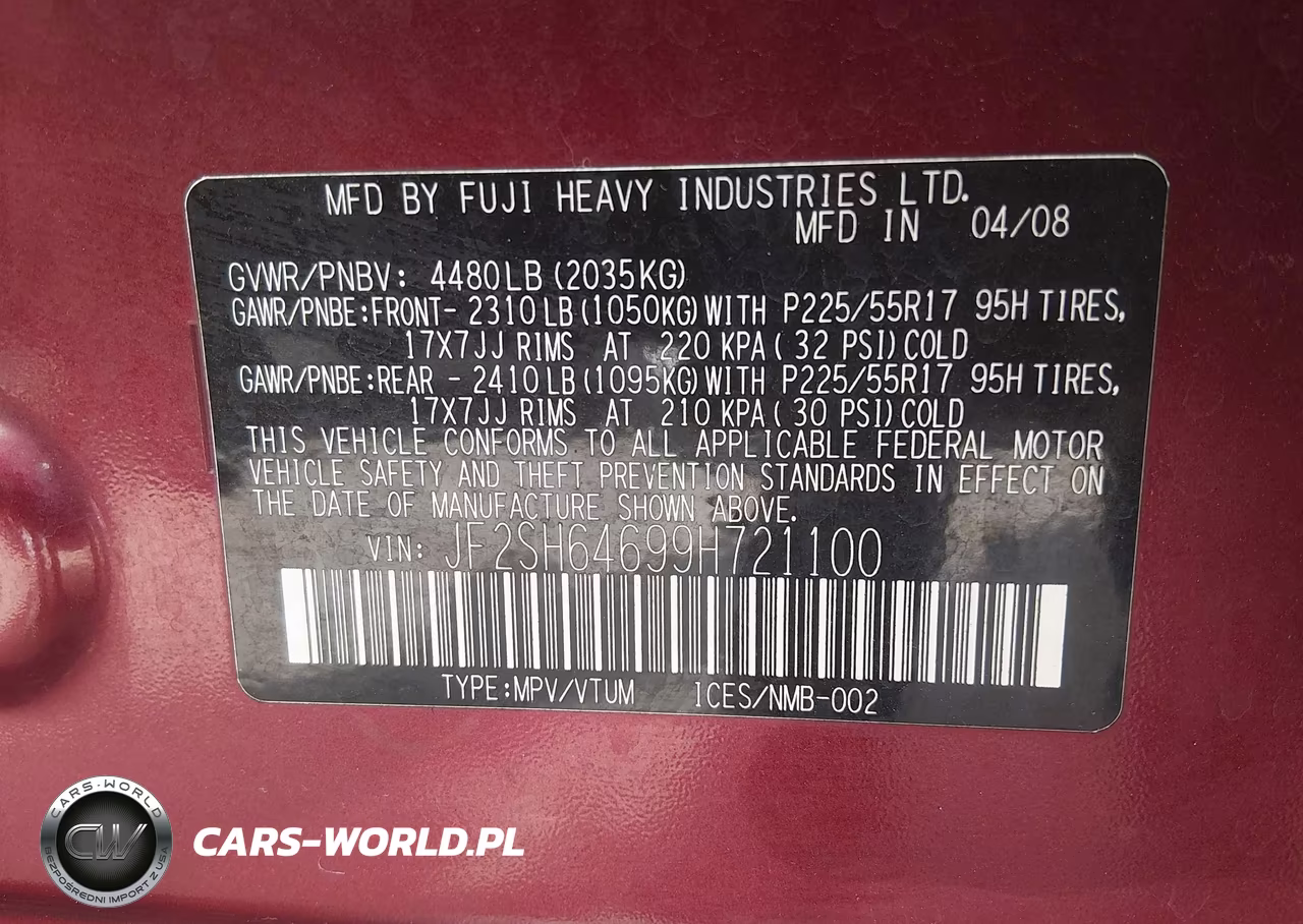 2009 Subaru Forester 2.5X Limited VIN:JF2SH64699H721100 - 9