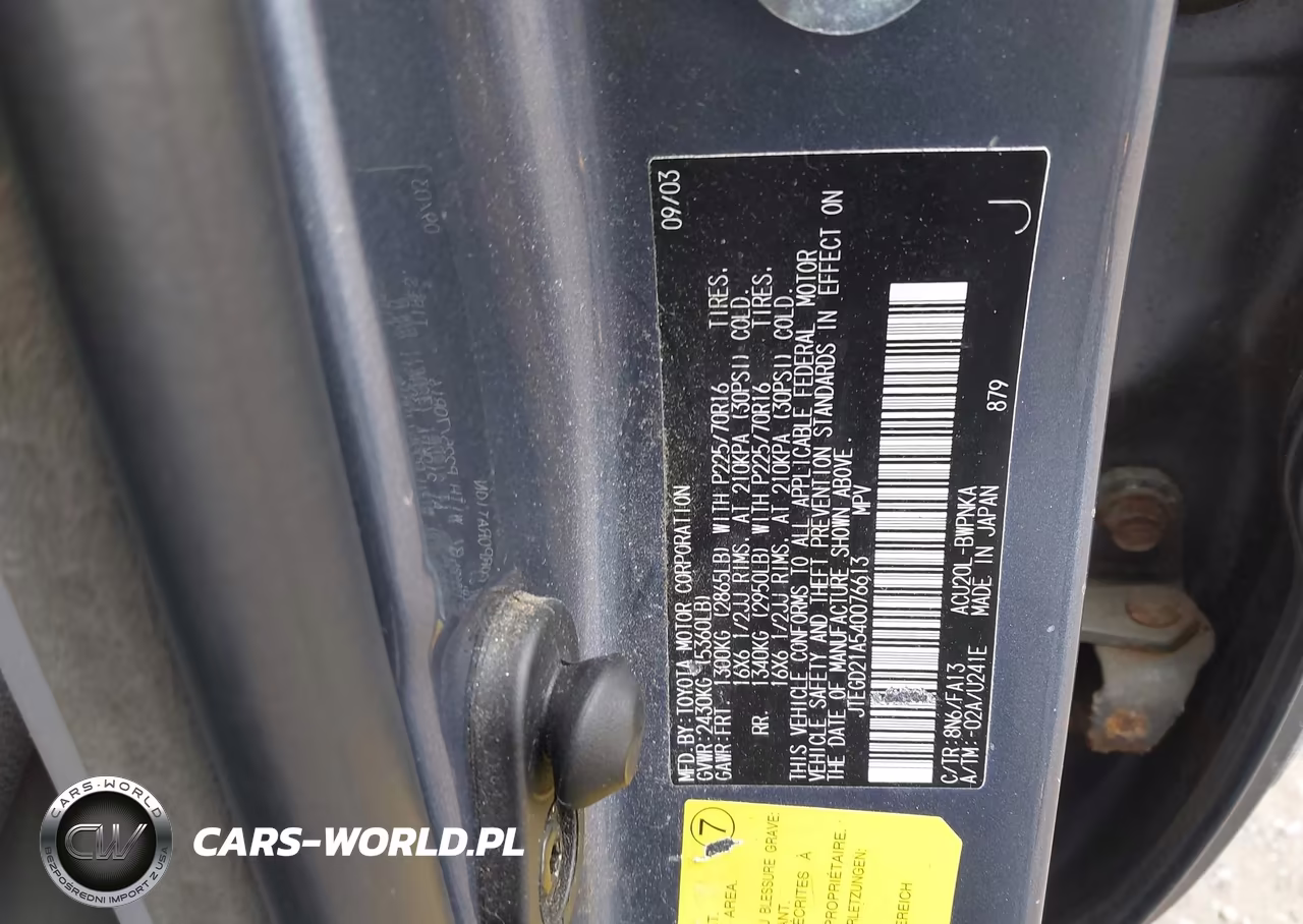 2004 Toyota Highlander VIN:JTEGD21A540076613 - 9