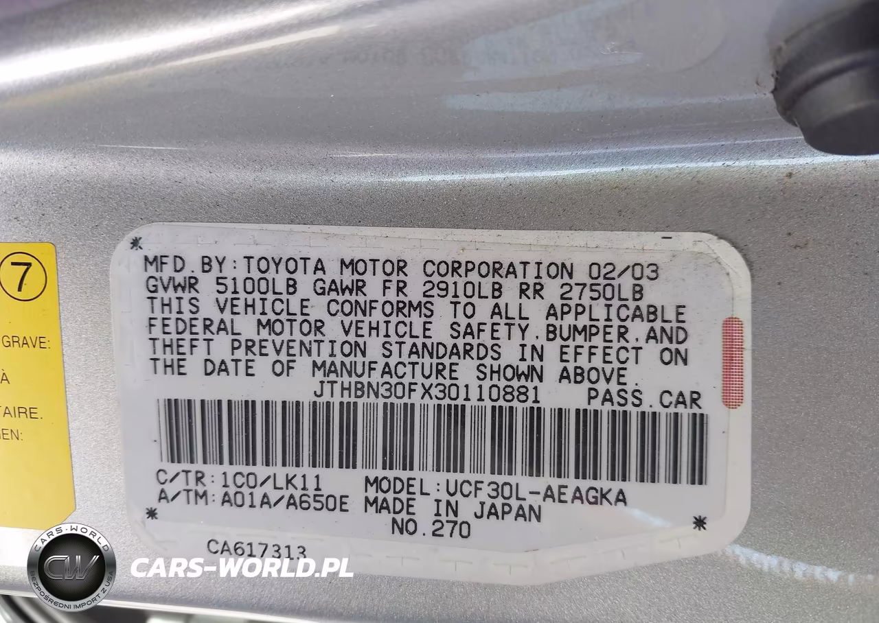 2003 Lexus Ls 430 VIN:JTHBN30FX30110881 - 9