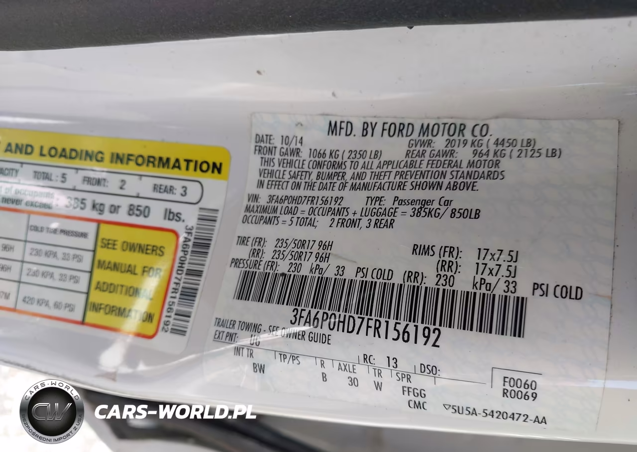 2015 Ford Fusion Se VIN:3FA6P0HD7FR156192 - 9