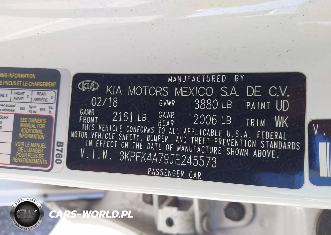 2018 Kia Forte Lx VIN:3KPFK4A79JE245573 - 9