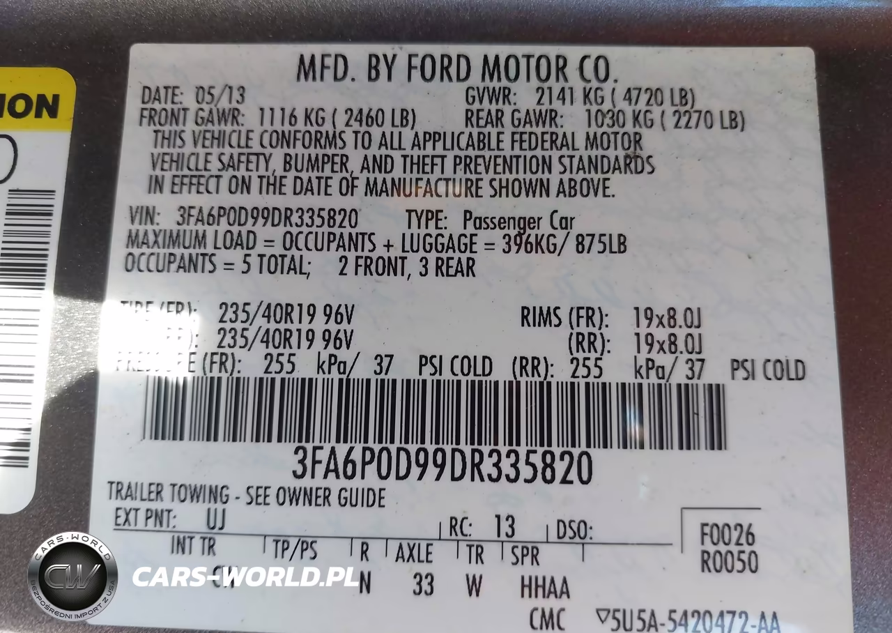 2013 Ford Fusion Titanium VIN:3FA6P0D99DR335820 - 9