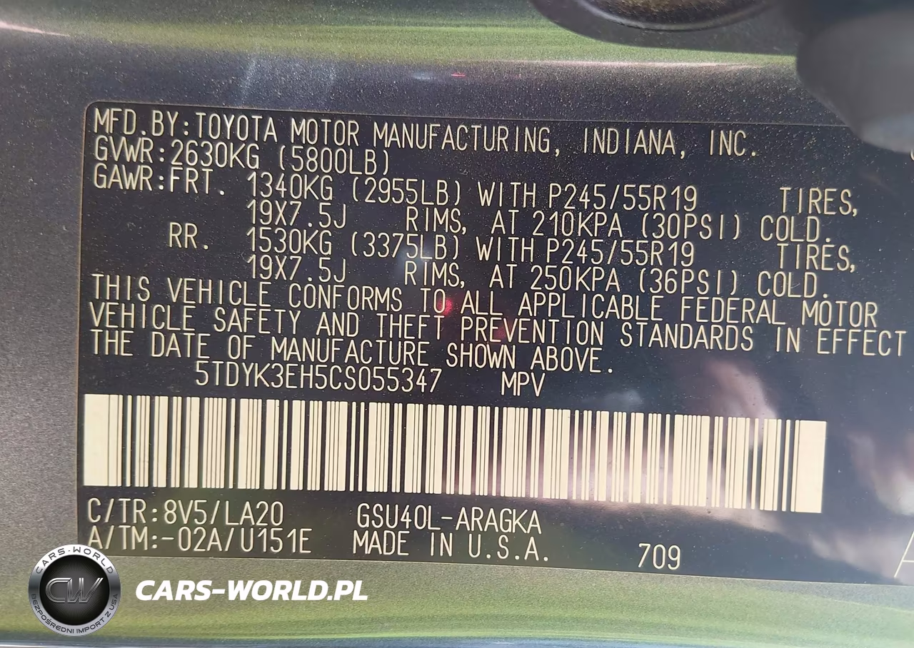 2012 Toyota Highlander Limited V6 VIN:5TDYK3EH5CS055347 - 9