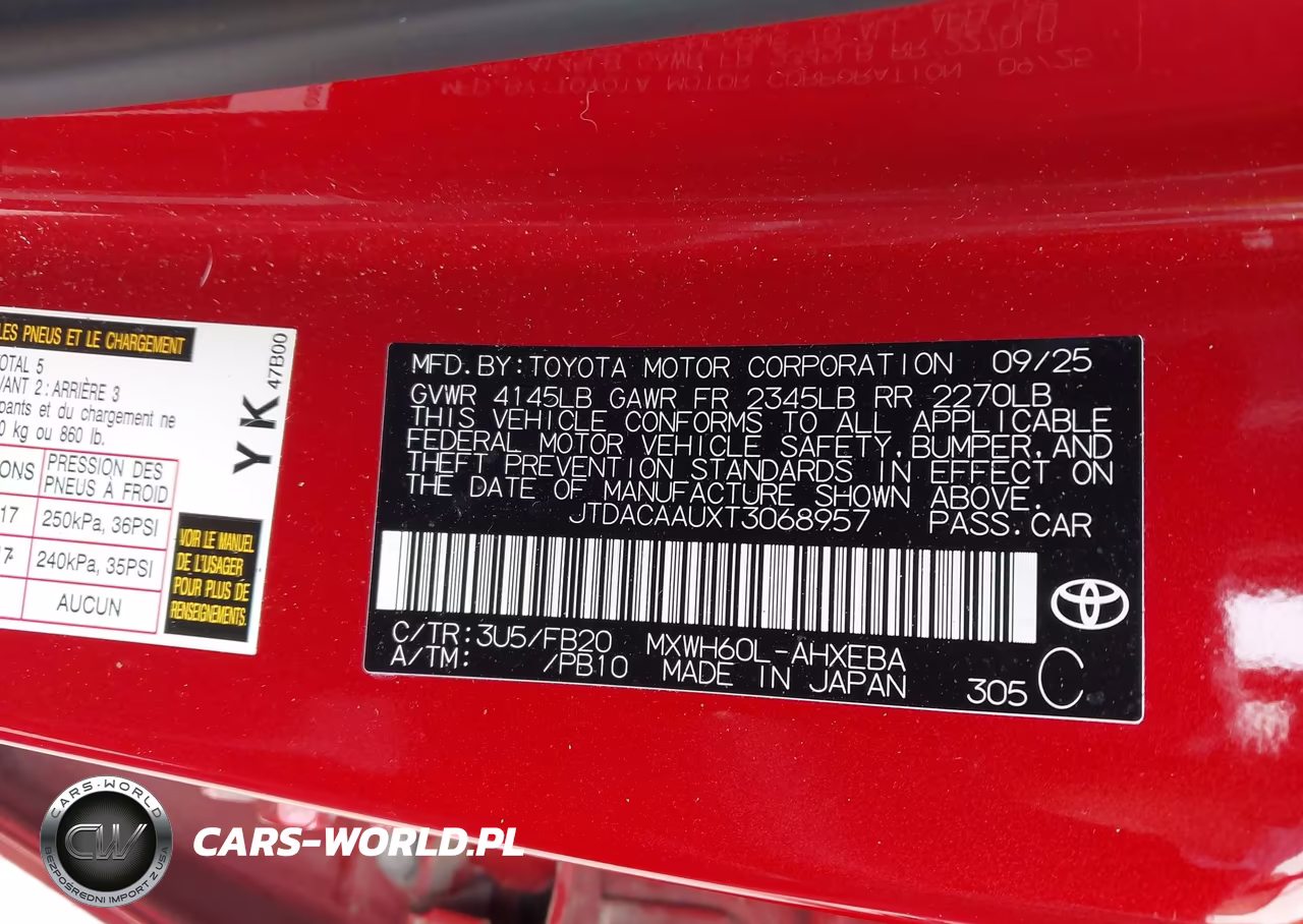 2026 Toyota Prius Le VIN:JTDACAAUXT3068957 - 9