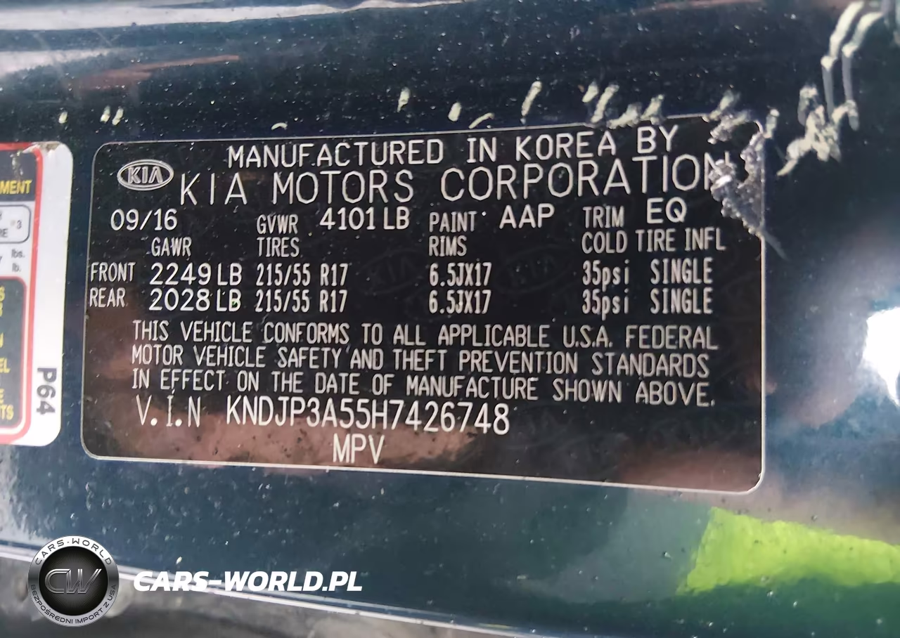 2017 Kia Soul + VIN:KNDJP3A55H7426748 - 9