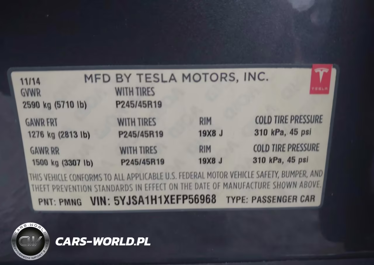 2014 Tesla Model S P85 VIN:5YJSA1H1XEFP56968 - 9