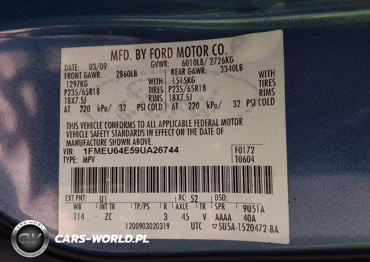 2009 Ford Explorer Eddie Bauer VIN:1FMEU64E59UA26744 - 9