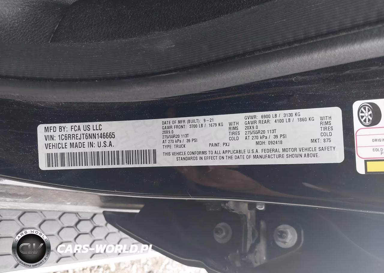 2022 Ram 1500 Laramie 4X2 5'7 Box VIN:1C6RREJT6NN146665 - 9