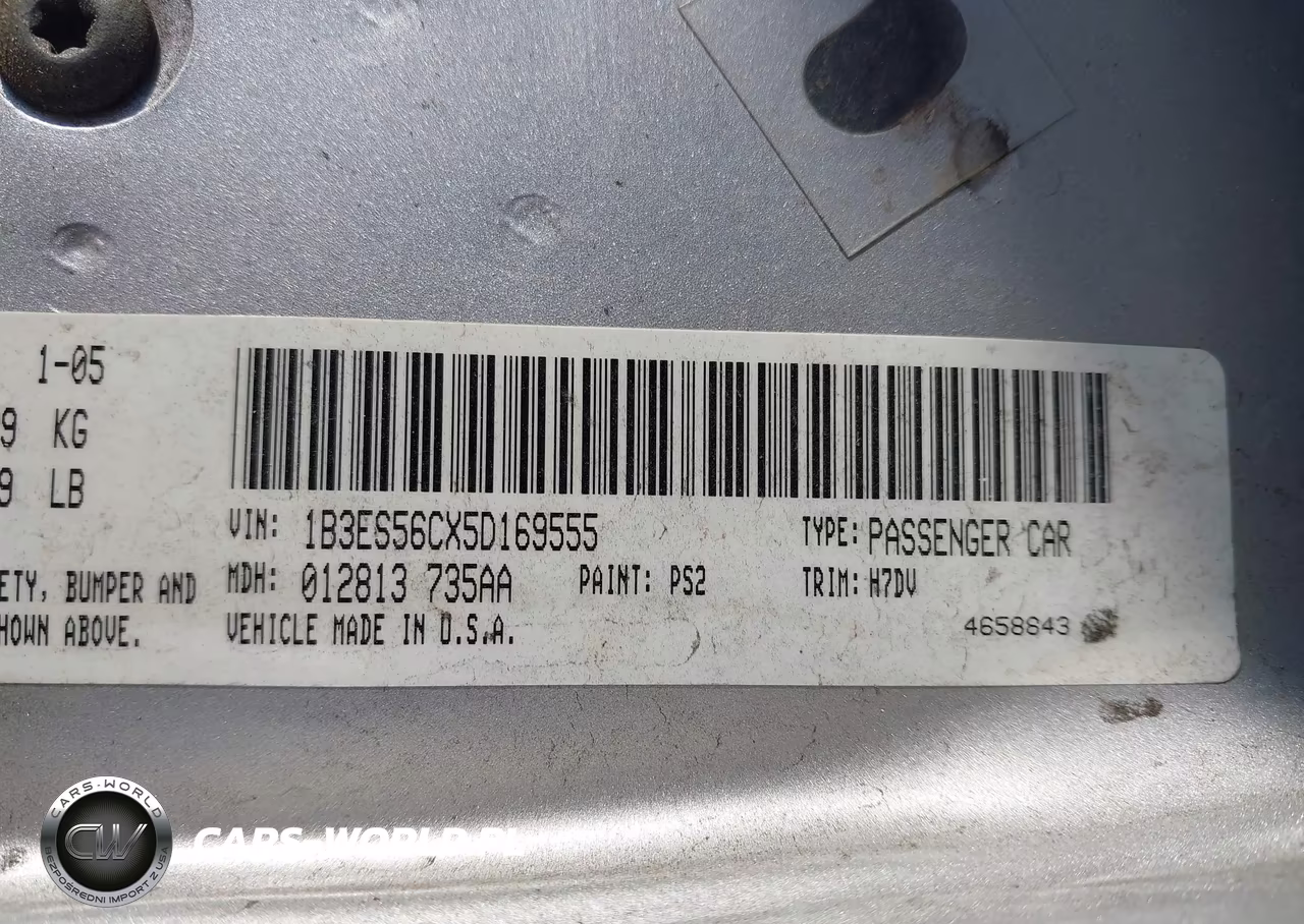 2005 Dodge Neon Sxt VIN:1B3ES56CX5D169555 - 9