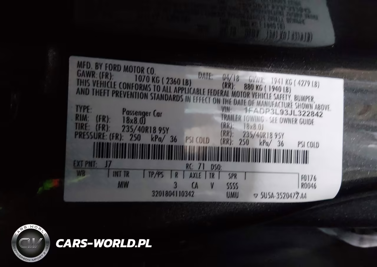 2018 Ford Focus St VIN:1FADP3L93JL322842 - 9