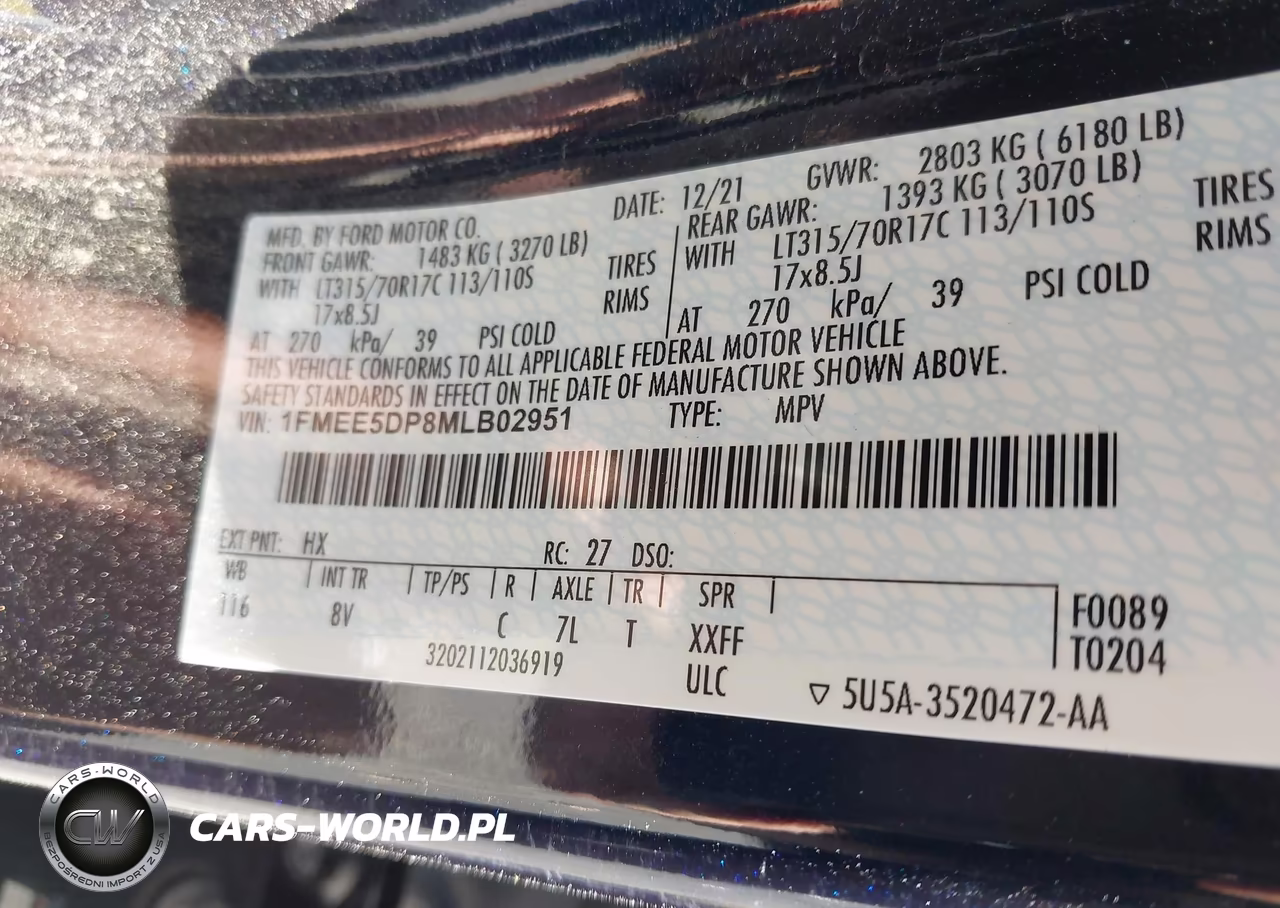 2021 Ford Bronco Badlands VIN:1FMEE5DP8MLB02951 - 9