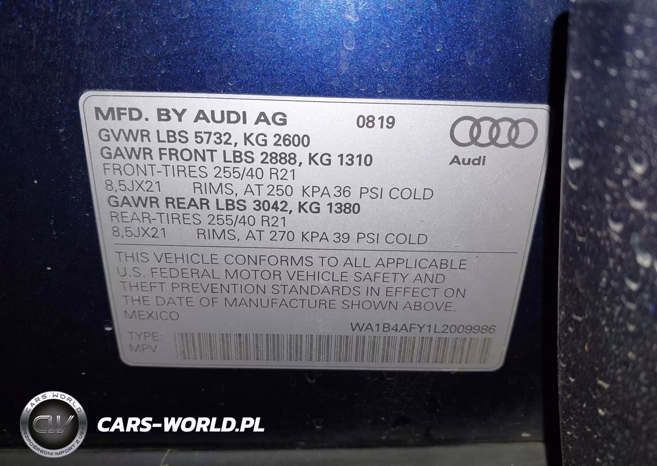 2020 Audi Sq5 Premium Plus Tfsi Quattro Tiptronic VIN:WA1B4AFY1L2009986 - 9