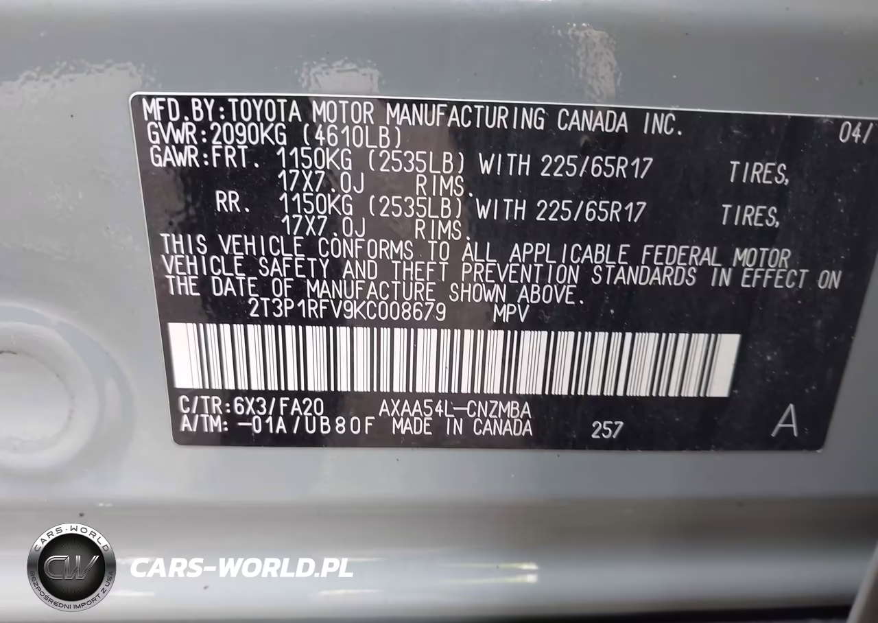2019 Toyota Rav4 Xle-Xle Premium VIN:2T3P1RFV9KC008679 - 9