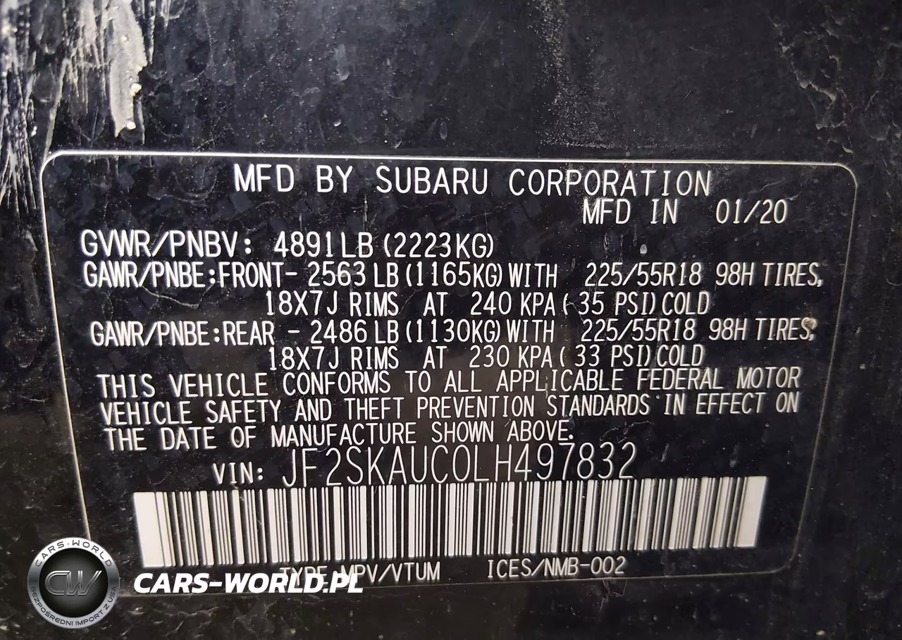2020 Subaru Forester Limited VIN:JF2SKAUC0LH497832 - 9